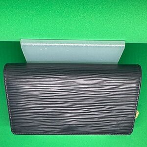 Louis Vuitton Black Textured Wallet